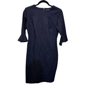 Banana Republic Denim Ruffle Sleeve Sheath Dress